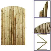 Premier Garden Supplies - Premier 6ft Feather Edge 105cm Wide Semi-Braced Arch Top Gate