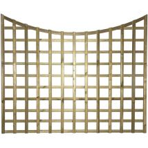 Premier 6ft x 5ft Concave Top Standard Square Garden Trellis Panel
