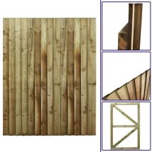 Premier Garden Supplies - Premier 6ft Feather Edge 135cm Wide Fully Framed Flat Top Gate