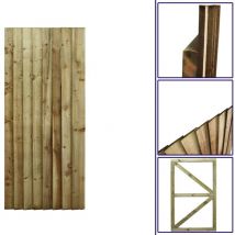 Premier 6ft Feather Edge 75cm Wide Fully Framed Flat Top Gate