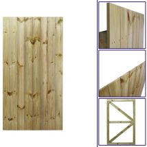 Premier Garden Supplies - Premier 6ft Tongue & Groove 90cm Wide Fully Framed Flat Top Gate