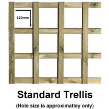 Premier Garden Supplies - Premier 6ft x 1ft Flat Top Standard Square Garden Trellis Panel