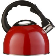 Housewares 0505118 Bollitore a Fischio, in Acciaio Inox, 2.5 lt, Rosso - Premier