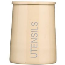 Premier Housewares 0508878 Contenitore Conico Per Utensili, Crema