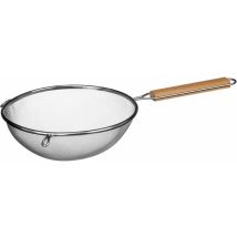 Premier Housewares 0806511 Setaccio In Acciaio Inox, Maniglia Di Legno, 24.5 Cm