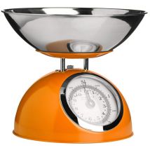 Housewares 0807282 Bilancia da Cucina, 5 kg, con Ciotola in Acciaio Inox, Arancione - Premier