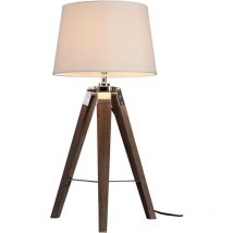 Brown Tripod Table Lamp Stylish Three Angled Legs With Brown Finish Standing Lamps For Reading / Bedroom / Living Room Chrome Plating / Natural