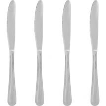 Premier Housewares - Classic Knife Set Of 4 / Silver Finish Kitchen Knives For Spreading Butter / Cutting Fruits And Vegetables Rust Resistant Set Of