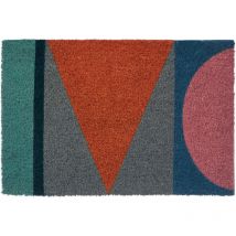 Wadiga - Premier Housewares Colorful Geometric Design Door Mat Non Slip Floor Mat Indoor And Outdoor Welcome Mat With Robust Coir For Door Entrances