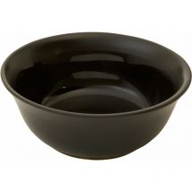 Premier Housewares - Medium Black Bowls Stoneware Serving Bowl / Salad Bowl Ideal For Fruit Cereal Pasta Soup Bowl With Matte Exterior / Decorative
