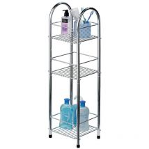 Mobiletto a 3 mensole per il bagno in metallo cromato, 81 x 23 x 23 cm - Premier Housewares