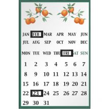 Premier Housewares - Orange Grove Magnetic Calendar