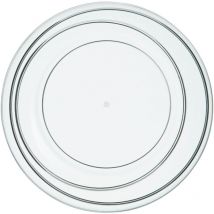 Premier Housewares - Interiors by Premier Durable Clear Plastic Small Summer Plate, Easy to Maintain Plastic Serving Plate, Lightweight Plastic Plate