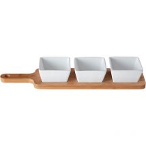 Premier Housewares - Soiree Serving Board with White Dishes