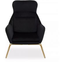 Interiors by Premier Black Velvet Armchair, Easy Care Velvet Accent Armchair, Indoor Dining with Velvet Bedroom chair