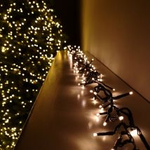 Premier - 720 led 9.3m Christmas Outdoor Cluster Timer Lights in Vintage Gold