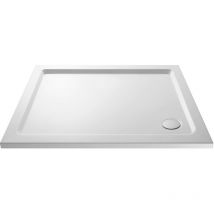 Ultra - Nuie Pearlstone White Rectangular Shower Tray 1100mm x 760mm