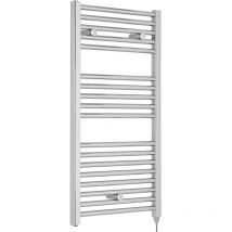 Premier - Nuie Round Bar Electric Heated Towel Rail 920mm h x 480mm w - Chrome