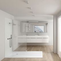 Siena - Premier Slate Stone Ultra-Slim 25mm Rectangular Shower Tray - White - 1000 x 900