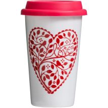 Premier Tazza Da Viaggio Chickadee, Porcellana, Rosso, 9 Centimeters Cm