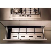 Gollinucci - Premiere Cubos M90 Inox-Antracita - premiere antracita - Contenedor antracita 2, 3 y 4 compartimentos para la colocación en interior de