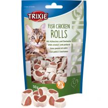 Friandise rouleaux poulet/colin 50 gr friandise pour chat Trixie