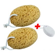 Premium bath and shower sponge – 2 large foams + 1 pedicure stone (lava stone)