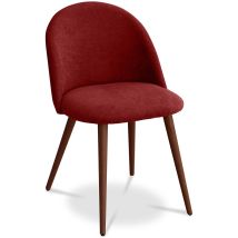 Esszimmerstuhl - Bezogen mit Stoff - Skandinavischer Stil - Evelyne Rot