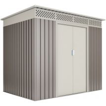 Nykop Metall-Gartenhaus 3,02m2 - 10 Jahre Garantie - 213x142x184cm. Metall-Schuppen