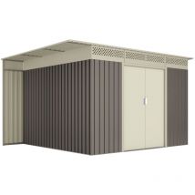 Premium Orebro Gartenhaus 8,96 m2 - 10 Jahre Garantie - 333x269x189cm. Metall-Schuppen