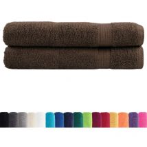 Vidaxl - Premium-Handtücher solund 2 Stk. Braun 100x200 cm 600 g/m²