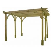 Rutland County Garden Furniture Ltd - Premium Pergola 6 Post - L480 x W480 x H270 cm - Light Green