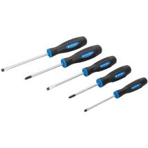 Dickie Dyer - Premium Schraubendreher Set mit Weichgriff 5-tlg. PH1 PH2 SL4 SL5.5 SL6.5