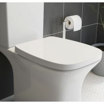 Affine - Premium Soft Close White Toilet Seat Top Fix Quick Release Hinges Bathroom