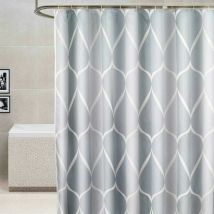 Premium Shower Curtain Waterproof Anti-Mildew Fabric with 12 Shower Curtain Rings for Bathroom Gray 180x180cm