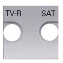 Cache de prise tv - sat silver Niessen Zenit N2250.1 pl