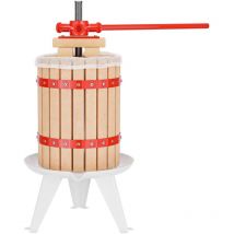 Wiltec - Prensa de frutas 18 litros con paño de prensado, prensa para mosto, prensa de vino, prensa de manzanas
