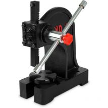 0,5 t Prensa manual de mandril (500 kg Fuerza de presión, hasta 117 mm de tamaño de pieza de trabajo, Palanca de mano, 4 Posiciones de la placa base)