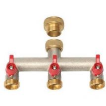 Stars - presa a rubinetto ottone 3 uscite filettate