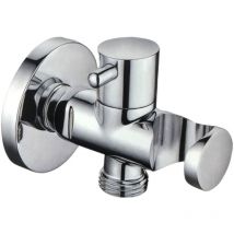 Presa acqua tonda con rubinetto e supporto doccia