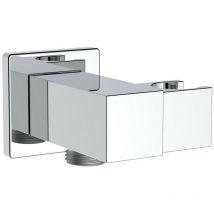 Presa d'acqua snodabile in ottone con supporto doccetta quadra