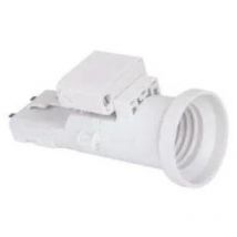 Presa dcl temporanea E27 + spina dcl 2 amp 250v 500w max nf Debflex Bianco - 712780