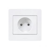 Presa a 2 poli diametro 2, 16A 250V, bianco