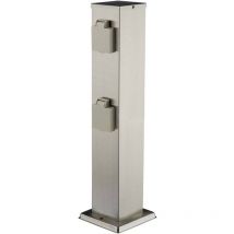 Heitronic 35461 Presa di corrente da giardino acciaio inox Protezione per i bambini