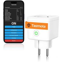 Presa di Corrente Tasmota, Presa WiFi per la Misurazione del Consumo e della Produzione di Elettricità, ESP8266, compatibile con Google Home