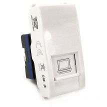 Vetrineinrete - Presa di rete lan compatibile con matix connettore modulo rj45 8 pin utp cat 5e 1p bianco