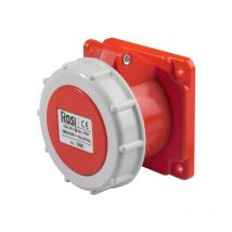 Presa industriale da incasso, 380V, 3P+T, 16A, IP67, 75x75mm Rosi 1001355