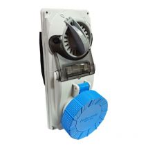 Palazzoli - Presa Industriale Interbloccata cee 2P+T 32A 230V IP67 fusibile