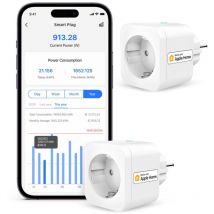 Presa Intelligente con Monitoraggio Energia, Spina WiFi Controllo Remoto, Compatibile con Apple HomeKit, Alexa e Google Home, Funziona Timer, 3840W,