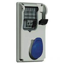 Presa interbloccata Legrand Tempra compatta 2P+T 2X16A+T 230V IP44 057304